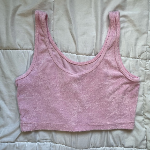 H&M Light Pink Crop Tank Top - Picture 2 of 2